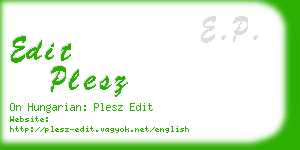 edit plesz business card